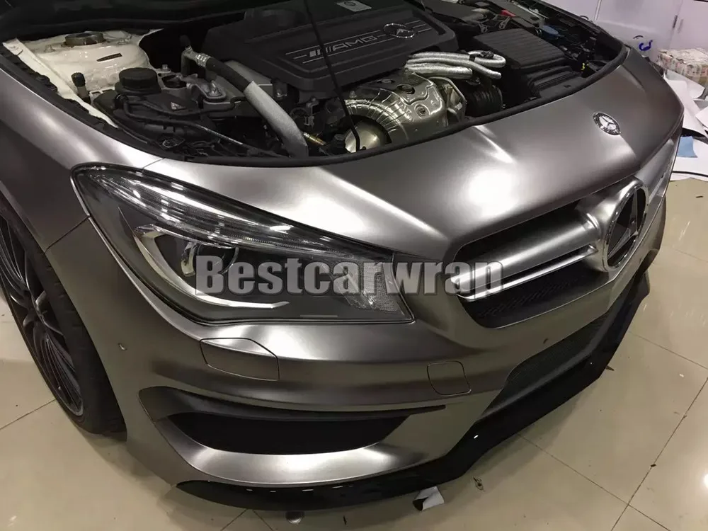Aliexpress.com : Buy Luxury Frozen Grey Chrome Satin Vinyl