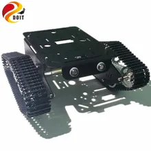 DOIT металлический бак шасси T300 робот отслежены автомобиль с мотором и отслеживать/trail diy rc игрушки комплект гусеничный трактор caterpillar smart преп