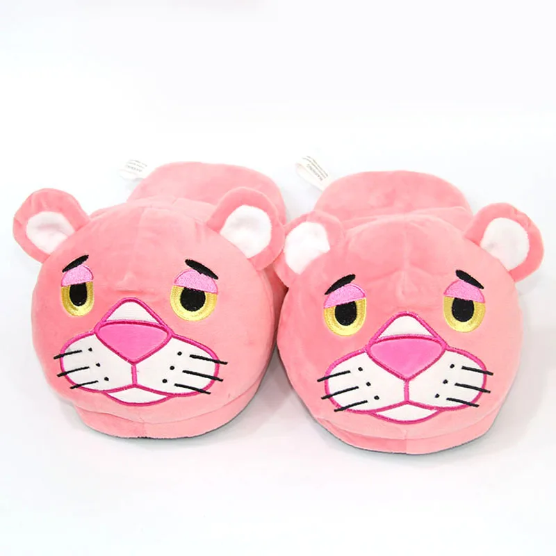 

Cartoon Cute The Pink Panther Plush Slippers Soft Stuffed Toy Doll Home Indoor Shoes 28cm