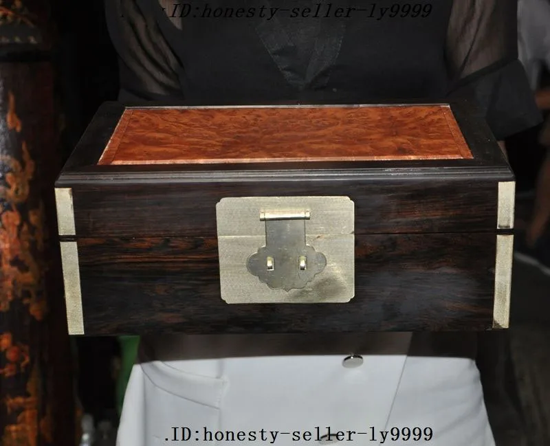 

christmas Old Chinese Noble black Rosewood Wood Gold Phoebe wood Carvi halloween
