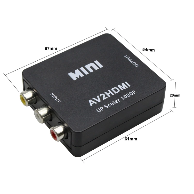 Мини AV в HDMI конвертер устройство AV CVBS 3RCA в HDMI конвертер коробка 1080P видео AV2HDMI конвертер для HDTV для PS3/PS4 DVD PC