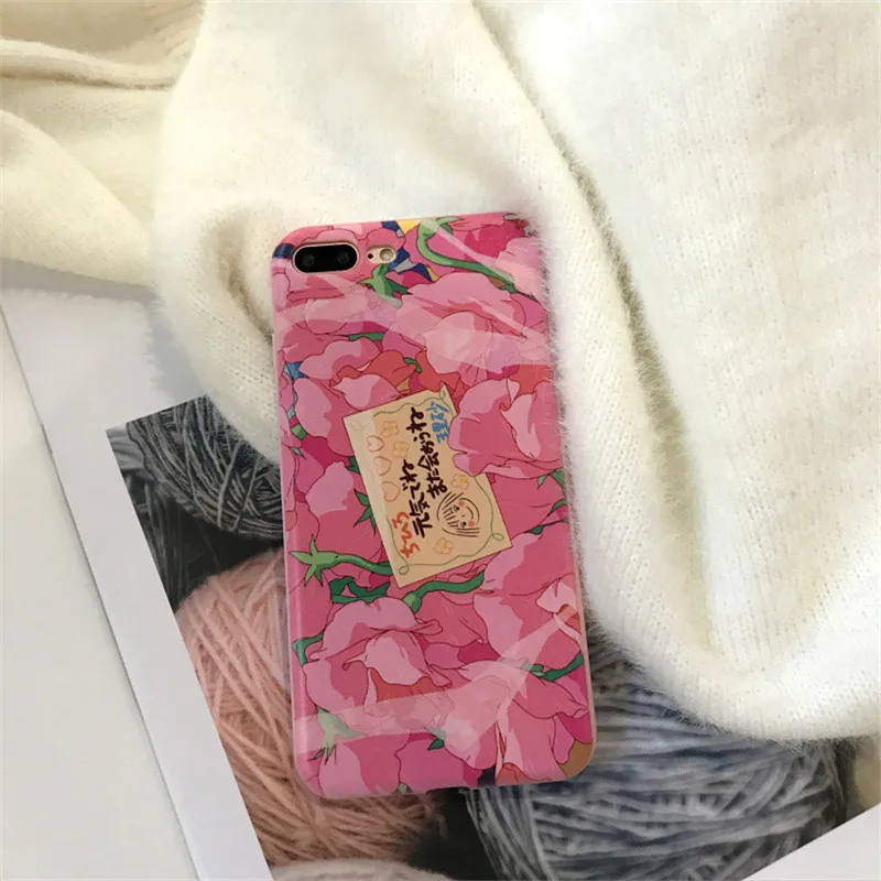 

Flower Soft Silicone Phone Case For iPhone 7 7Plus 6 6Plus Cover Fundas Shell Phone Case For iPhone 6s 6 S Plus X XS XR Max Case