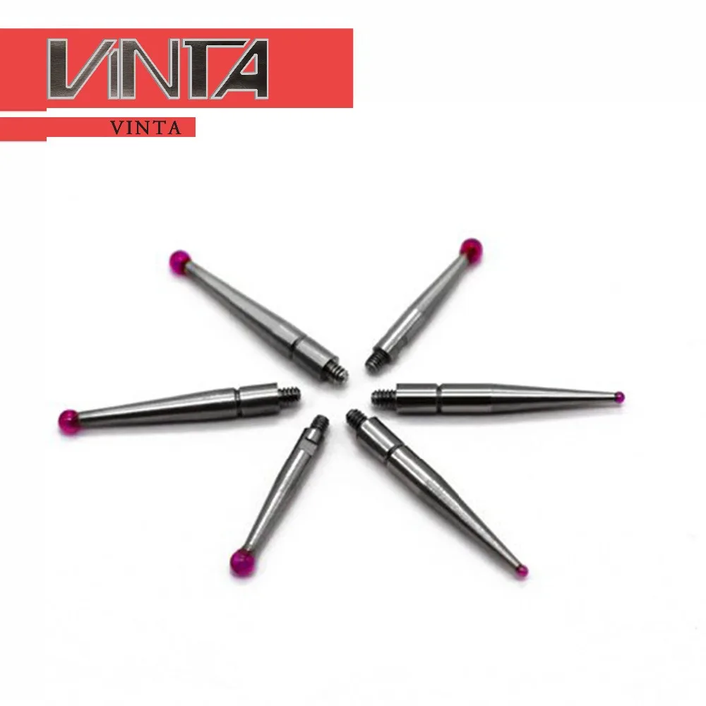 

Free Shipping 5pcs/ lot CNC Probe Lever Dial Indicator CMM Ruby Head Measuring Tip Sonde Non-magnetic Gauge Pin Gage Ball