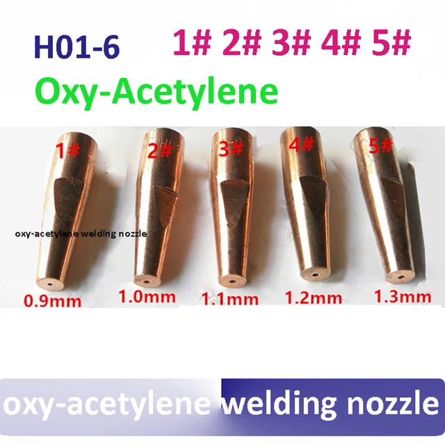 welding nozzle H01 6 oxy acetylene welding tip 1 2 3 4 5 for H01 6