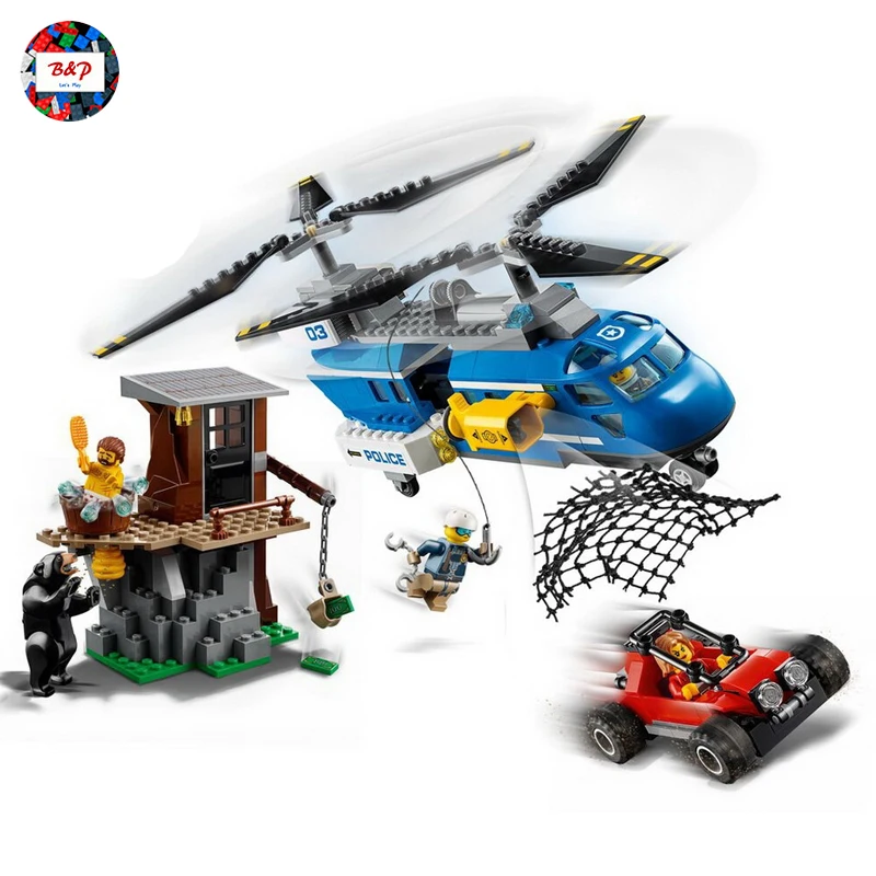 60173 City Series 339pcs The Mountain Police Mountain Arrest Model Building Block set Brick Toy For children Gift Lepin 02089
