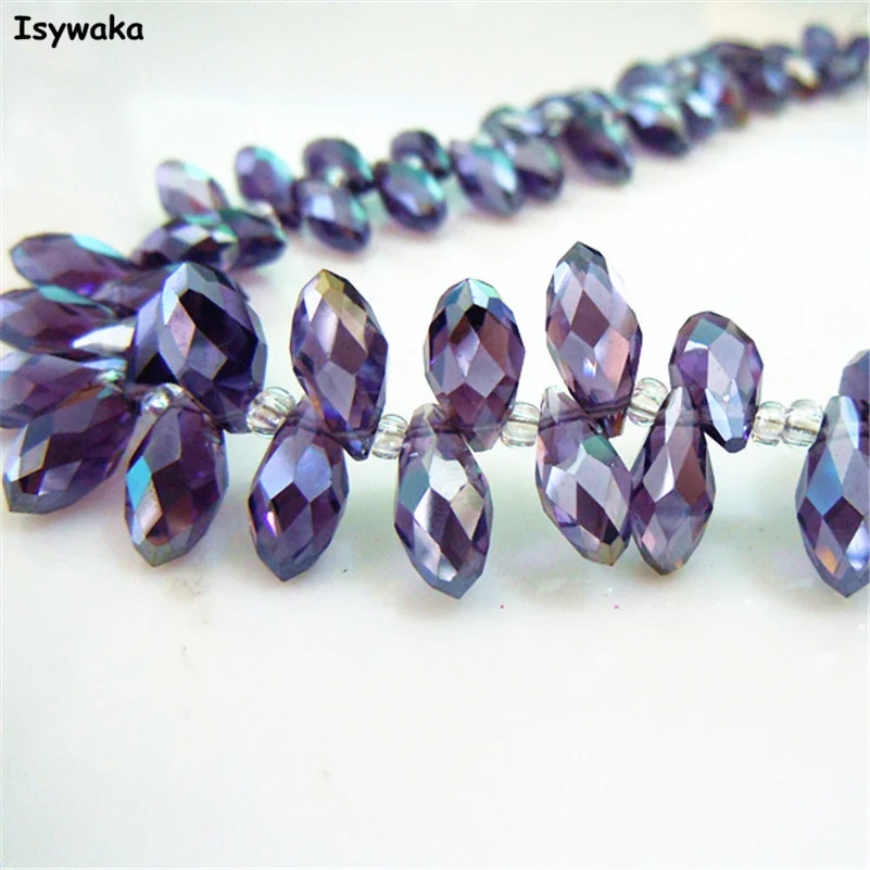 Purple AB Teardrop 100pcs 6*12mm Bead Austria Beads Crystal DIY