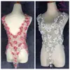 La Belleza New beautiful large piece handmade crystal Rhinestone applique patch accessories  by piece ► Photo 1/6