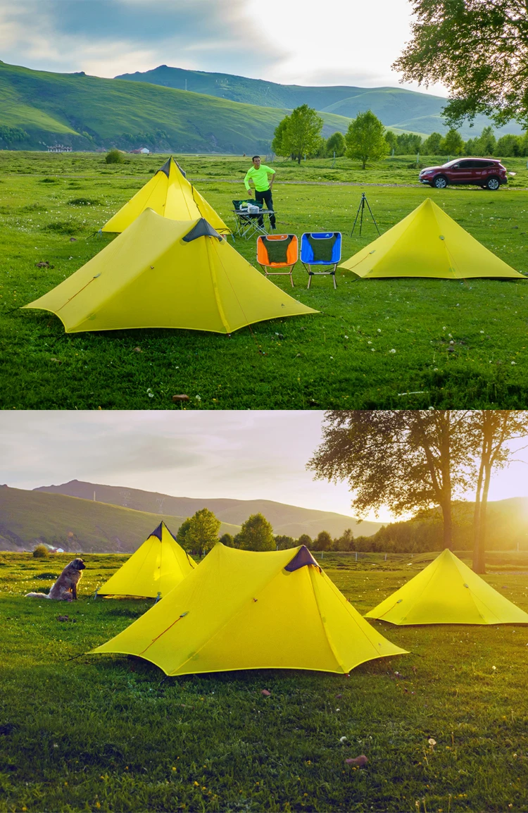 3f ul gear Открытый 2 человек 1 человек Сверхлегкий Палатка без полюса barraca de acampamento barracas para Кемпинг lanshan 2