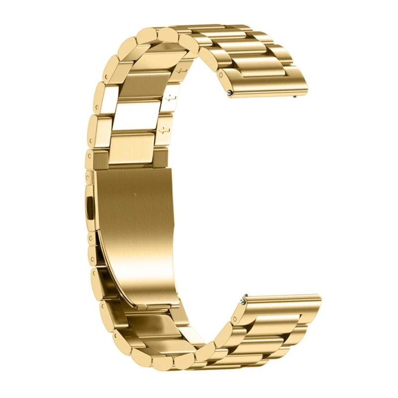 

Moment # L05 High Quality Gold Universal Loop Stainless Steel Link Watch Bands Strap Foldover Clasp Watch Band 18MM 20MM 22MM