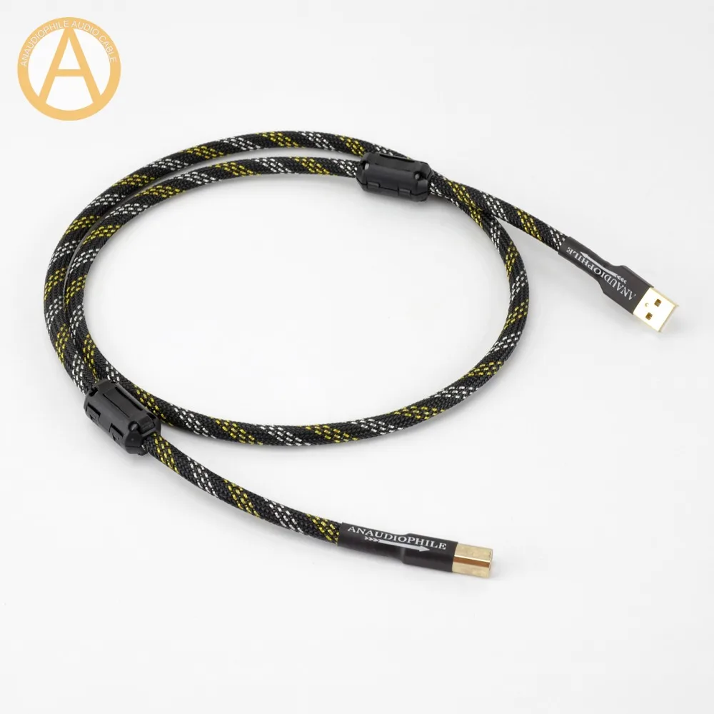 USB кабель ANAUDIOPHILE Hi Fi 4N OFC Type A B для передачи данных аудио видео DAC ПК|Кабели USB| |