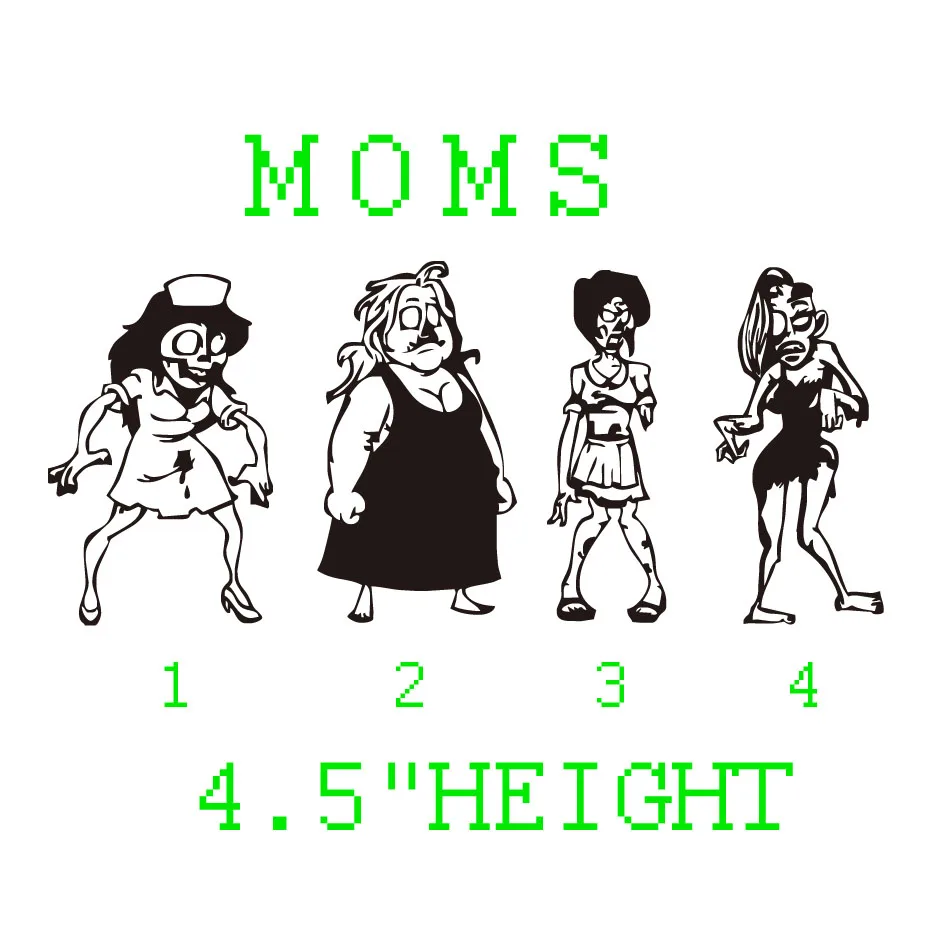 Виниловая наклейка Zombie Stick Figure Family Custom Member самоклеящаяся на окно автомобиля DIY