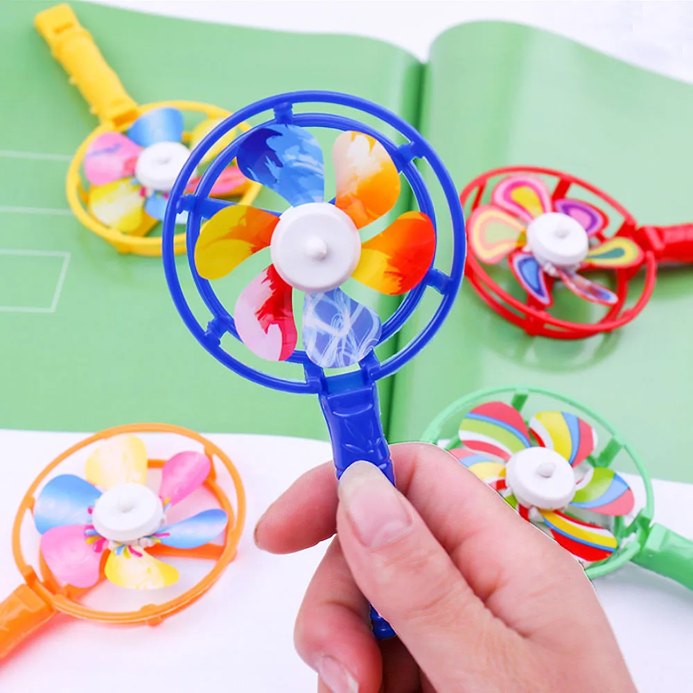 Красочные маленькие ветряные мельницы детские пластиковые ветряные мельницы свистящая ручка пластиковые детские игрушки