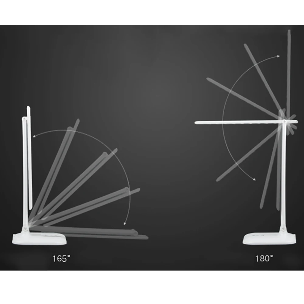 6 Вт Светодиодный настольный светильник современная Складная Лампа для ухода за глазами сенсорный выключатель 3 режима диммер офисный светильник Светодиодный Настольные лампы штекер AC220