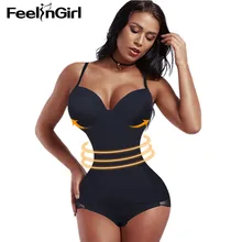 Ropa interior de lencería FeelinGirl con encaje adelgazante modelador de cuerpo Push Up