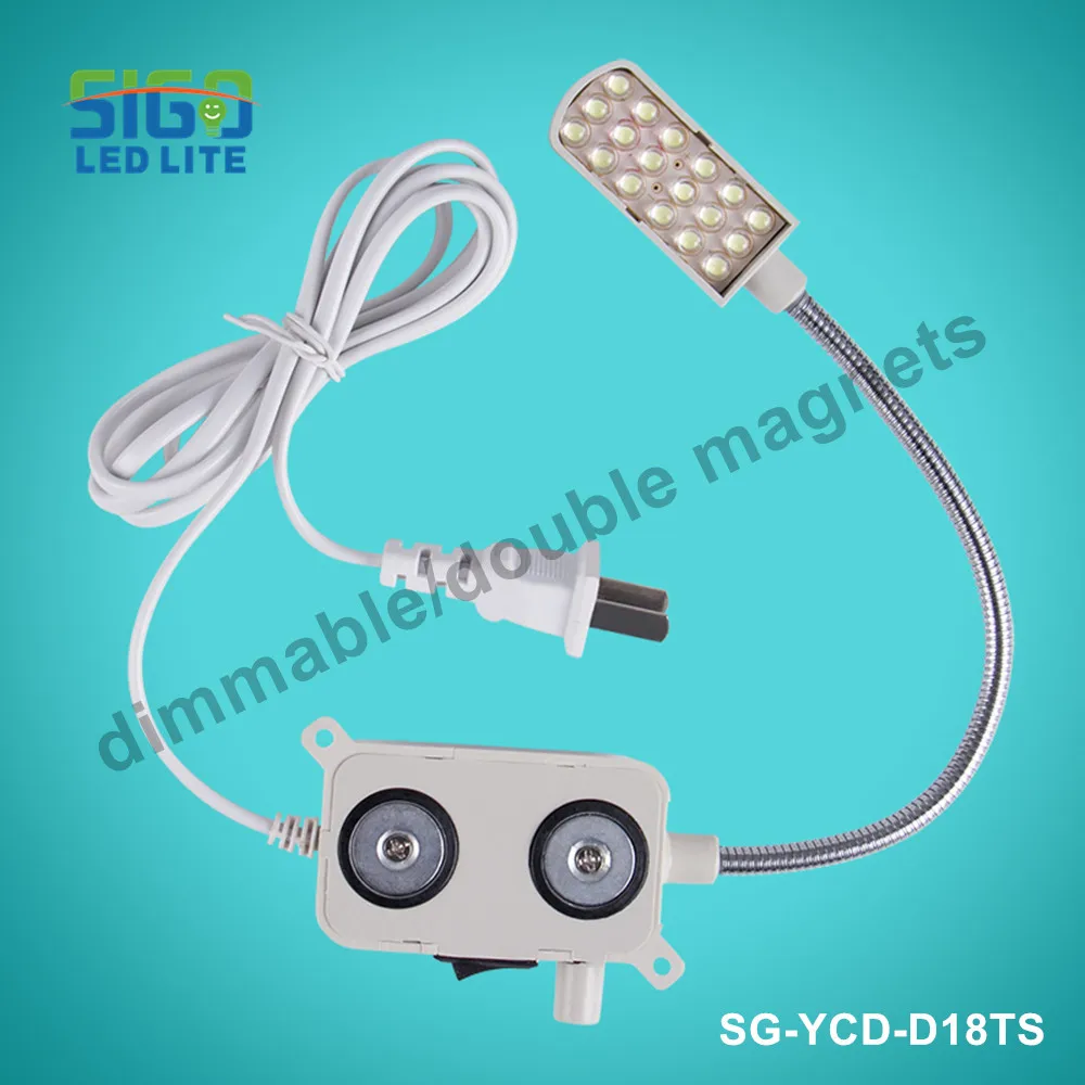 

Free Shipping D18TS-1.5W Sewing accessories tools LED sewing light gooseneck magnetic mounting base working table desk