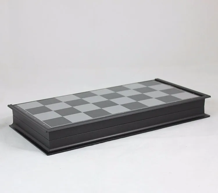 Магнитный портативный пластиковый золотой и серебряный шахматный дорожный стол Семейная Игра 25 см* 25 см легко носить с собой международные шахматы