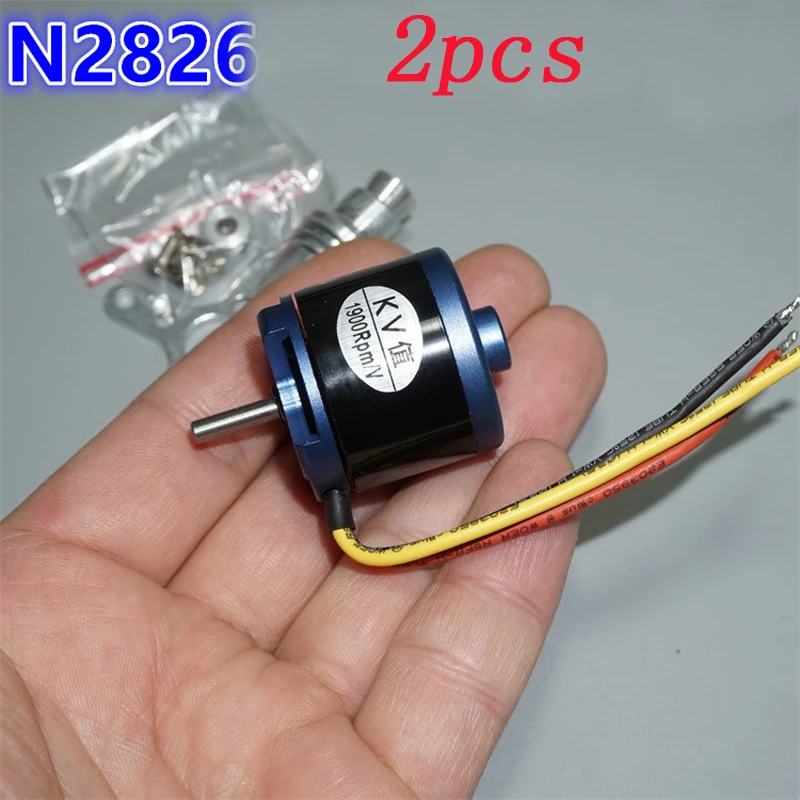 

2pcs N2826 Outer Runner Brushless Motor for RC Model Aircraft KV1900 KV1000 Large Torque High Speed Outer-rotor Engine