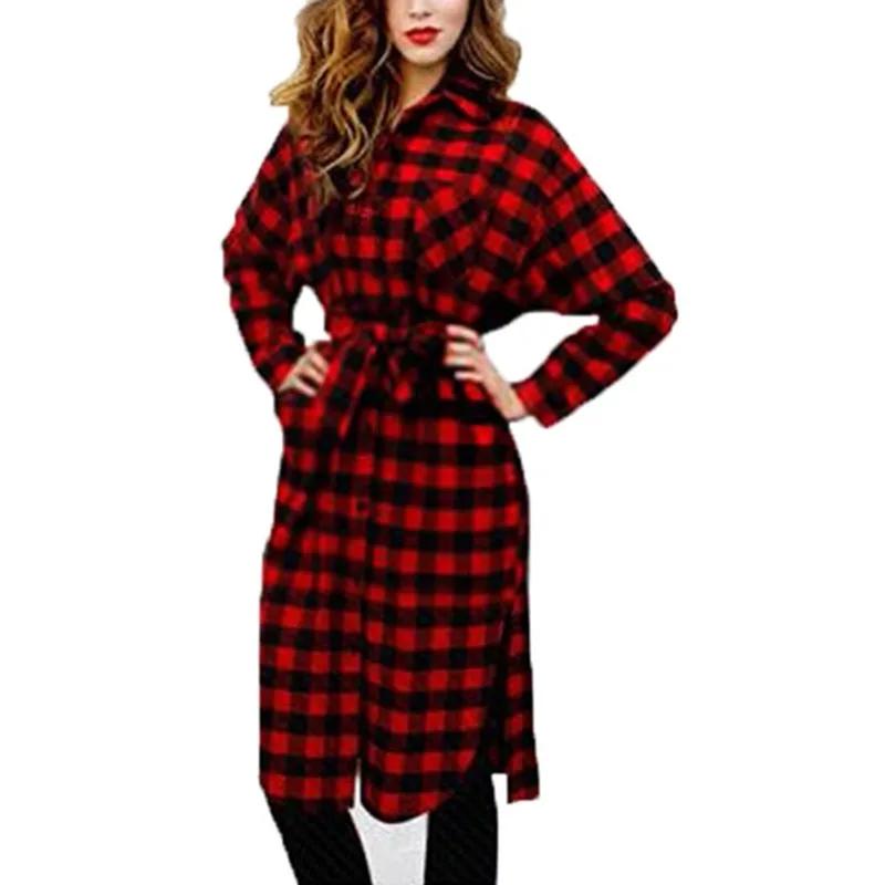 long sleeve flannel shirt dress