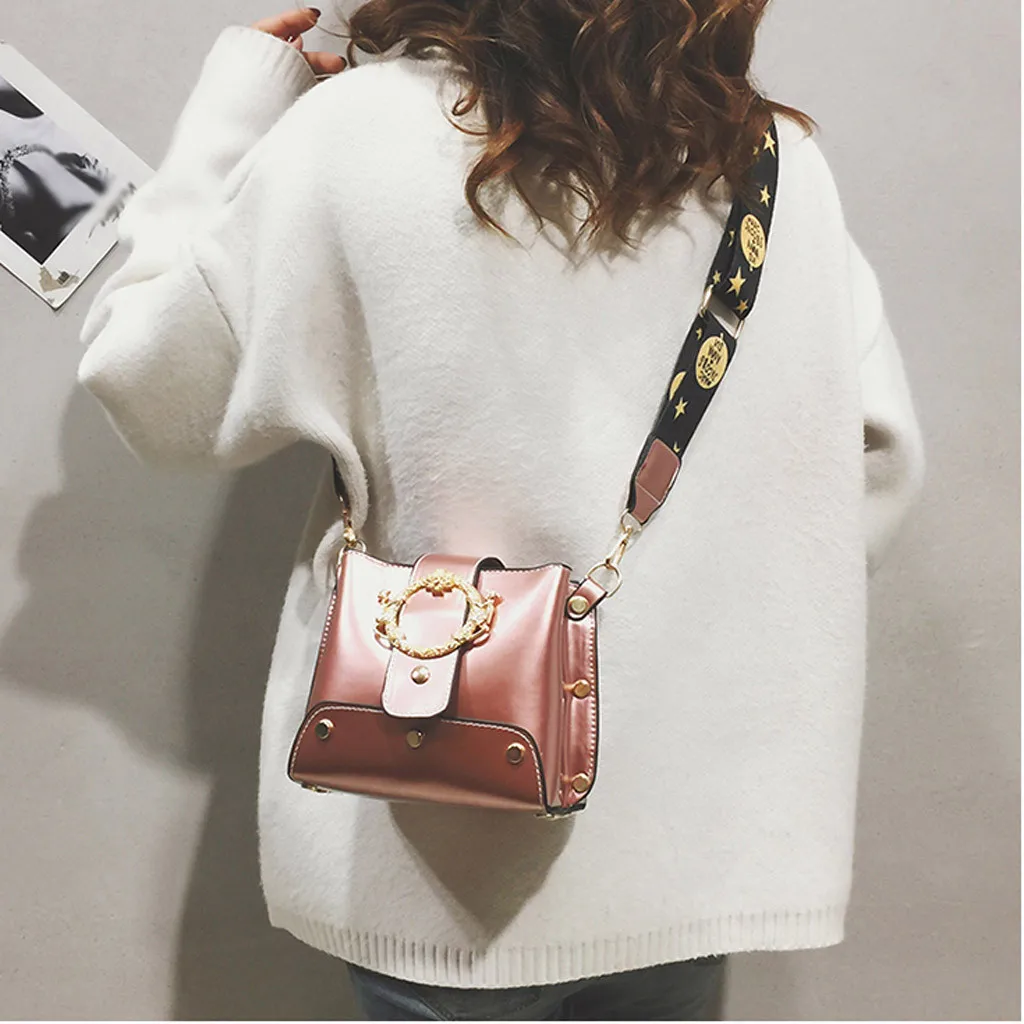 

OCARDIAN Handbags Fashion Mini Crossbody Bright Leather Retro Wild Simple Bucket Single Shoulder Messenger Bag Dropship M13