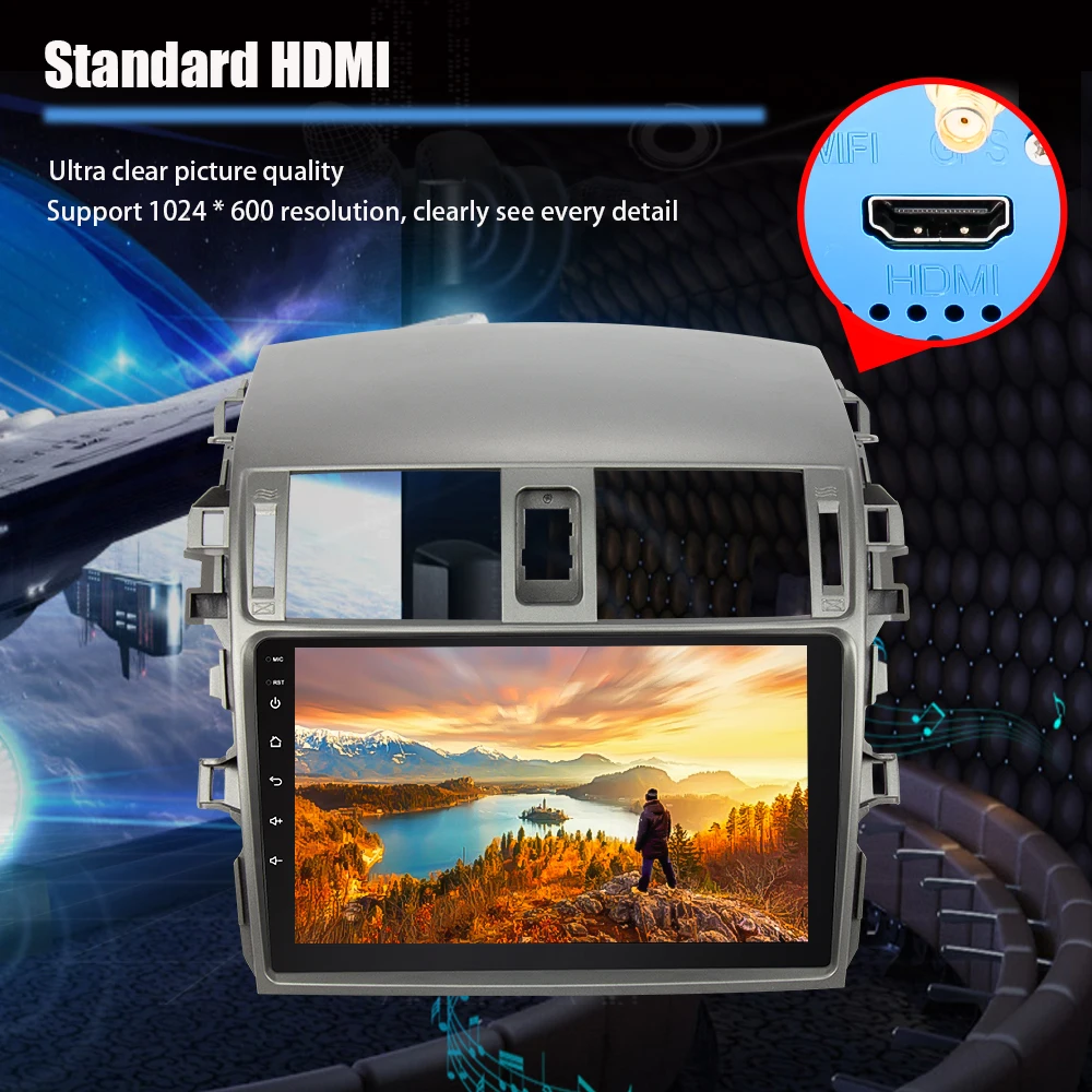 Best Eunavi 4G+64G  6 core android 9.0 car dvd for Toyota Corolla E140/150  2007-2011 multimedia car radio gps navi PX6 Radio WIF 3