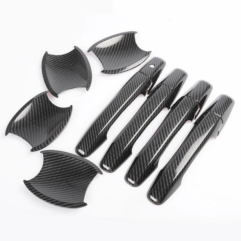 

Carbon Fiber Printed Car Door Handle Bowl Cover Sticker for Honda CR-V CRV 2007 2008 2009 2010 2011 Moulding Trim