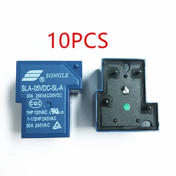 

10pcs/lot Relay SLA-05VDC-SL-A general T90 4 feet DC5V 30A 250VAC normally open