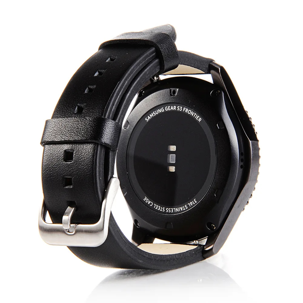 

Newest 22mm Genuine Simple Leather watch band strap for Samsung Gear S3 Classic Frontier with Quick Realease Pin watchbands