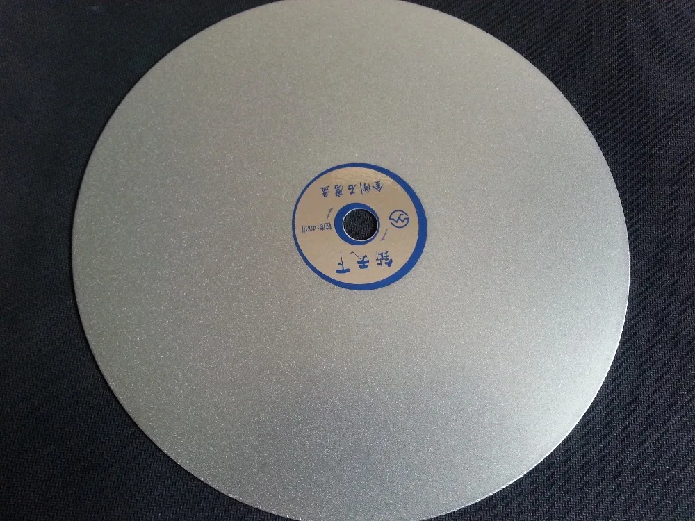 Зернистый 400 Алмазное покрытие 8 дюймовый плоский круг dics драгоценный камень lapping полировальный диск, бесплатная доставка