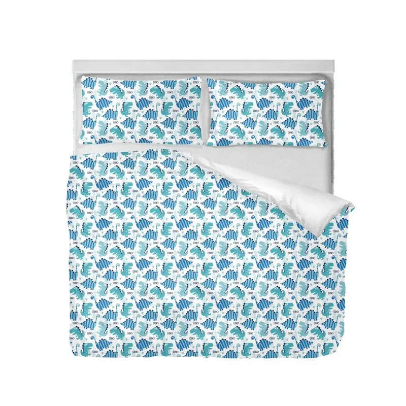 

Bedding Set Fashion Luxury Cool Animal Dinosaur 3D Printing Duvet Covers Queen Size Bedroom Decoration Bed 3 Pieces