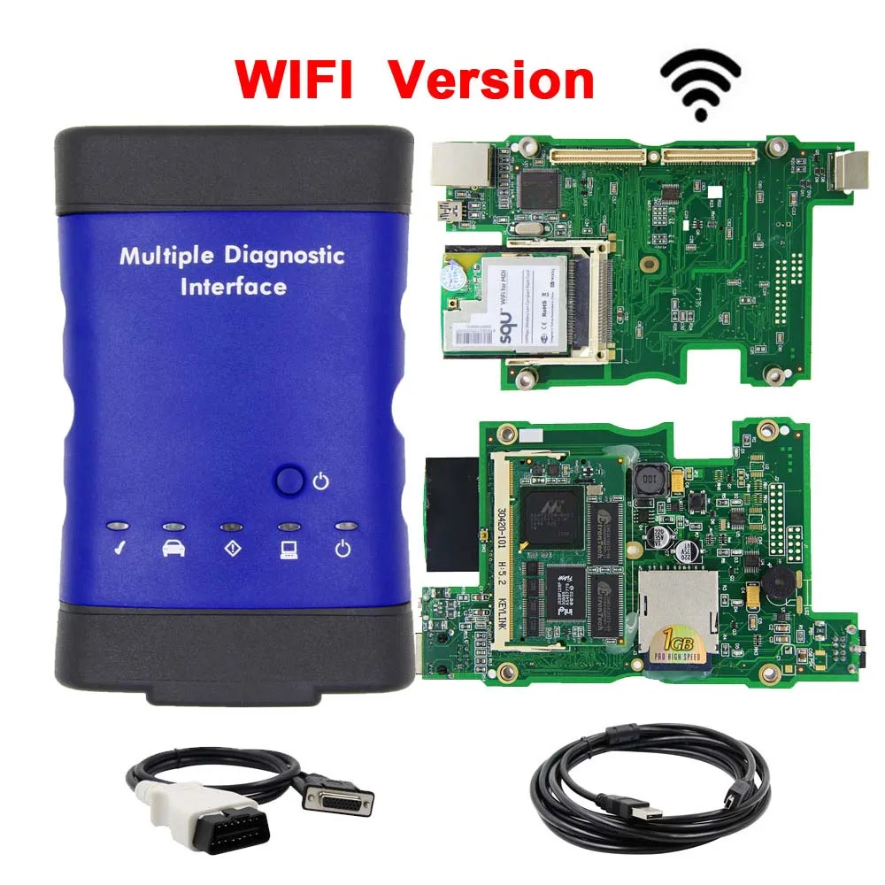 V2018.09 MDI для GM wifi множественный диагностический интерфейс OBD2 диагностический инструмент MDI wifi OBDII диагностический сканер+ 500G HDD - Цвет: MDI WIFI