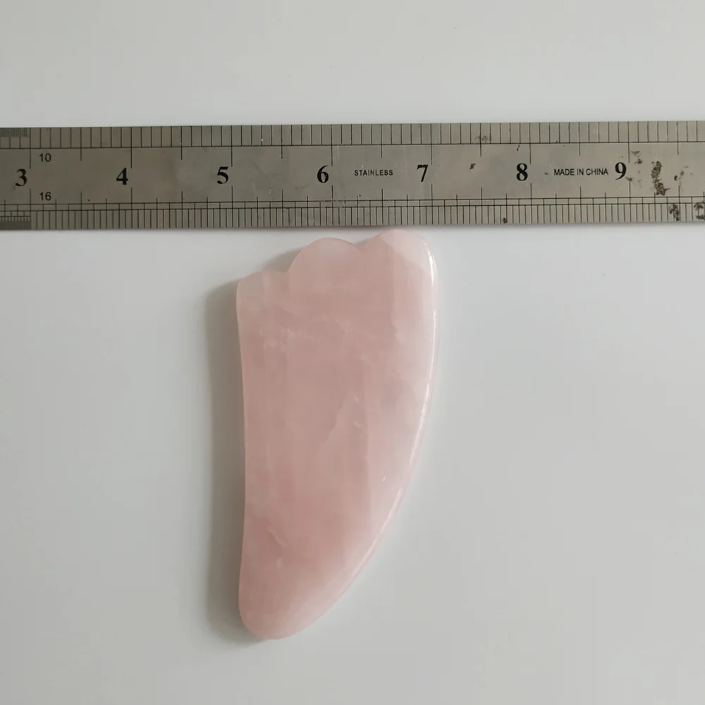 Natural Rose Quartz face slimmer Tools Guasha Scraping Tool  (1)