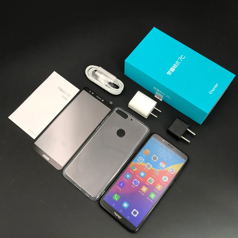 Фонарик Honor 7C 3 ГБ 32 распознавание лица 5 99 дюйма Восьмиядерный процессор Snapdragon 450