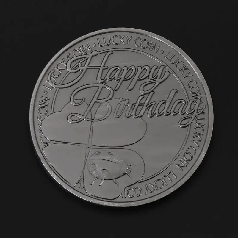 

Happy Birthday Lucky Commemorative Coin Souvenir Challenge Collectible Coins Collection Art Craft Gifts