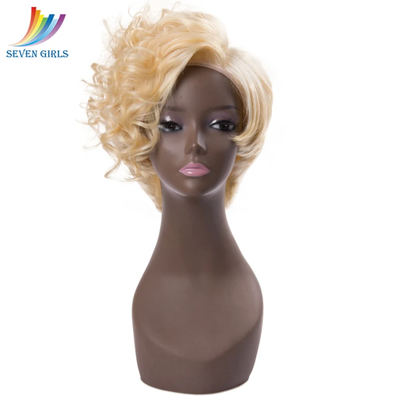 

Sevengirls 613# Natural Wave Short Wigs With Natural Hairline Brazilian Virgin Hair Short Pixie Cut Human Hair Wig For Women