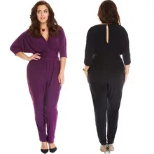 Летний женский комбинезон больших размеров, Модный повседневный комбинезон с коротким рукавом для женщин, сексуальный глубокий v-образный вырез, женские Вечерние боди