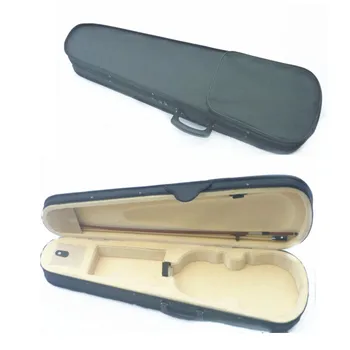 

Black Full Size 4/4 Violin Case Cloth Fluff Triangle Acoustic Violin Bag Backpack with Double-shoulder For Stringed Instruments