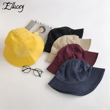 Ellacey модная Вельветовая шляпа-ведро стильная рыболовная уличная Женская Кепка летняя Солнцезащитная шляпа для мужчин и женщин Панама Повседневная шапка для девочек