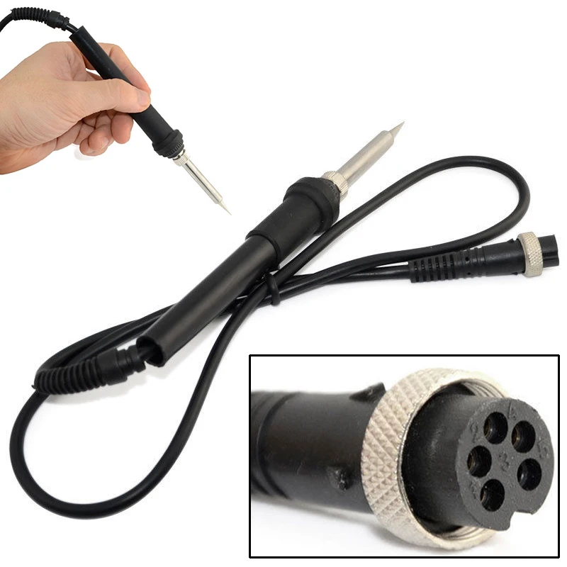 

Черный Электрический паяльник с 5 отверстиями, ручка для паяльной станции HAKKO 936, нагревательный инструмент