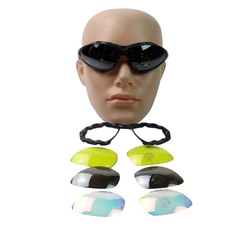 Daisy C4 Outdoor Windproof WARGAME Goggles Include 4 Lens And Soft Case glasses Goggles Eye Protective