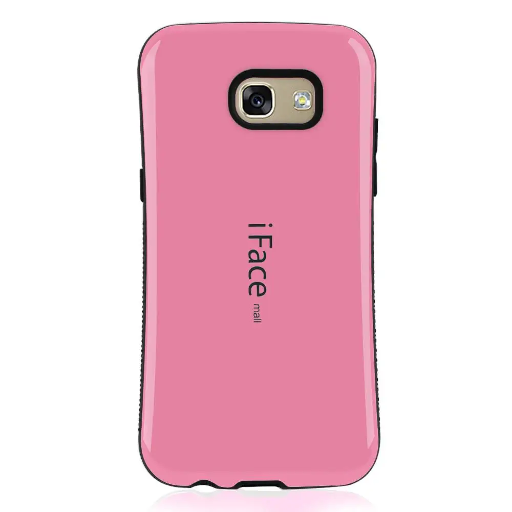 Чехол для Iface mall для Samsung Galaxy A7 A720 защитный чехол защитный жесткий чехол - Цвет: Розовый
