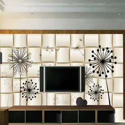 Фото обои 3D стереоскопического одуванчик обои современной гостиной диван ТВ фон 3d росписи обоев
