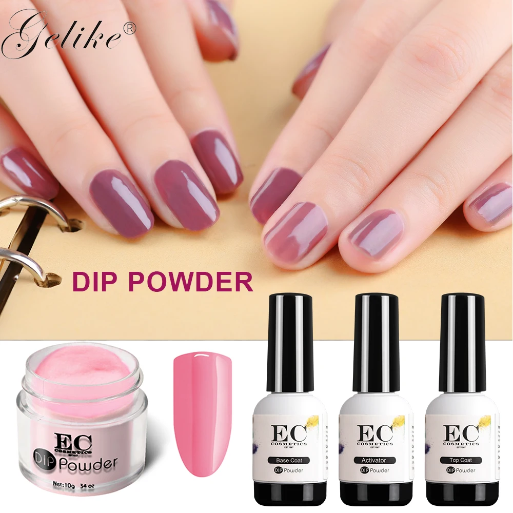 Dipping Powder French Tray Nail Gel Polish Organic No Uv Light Base/Top