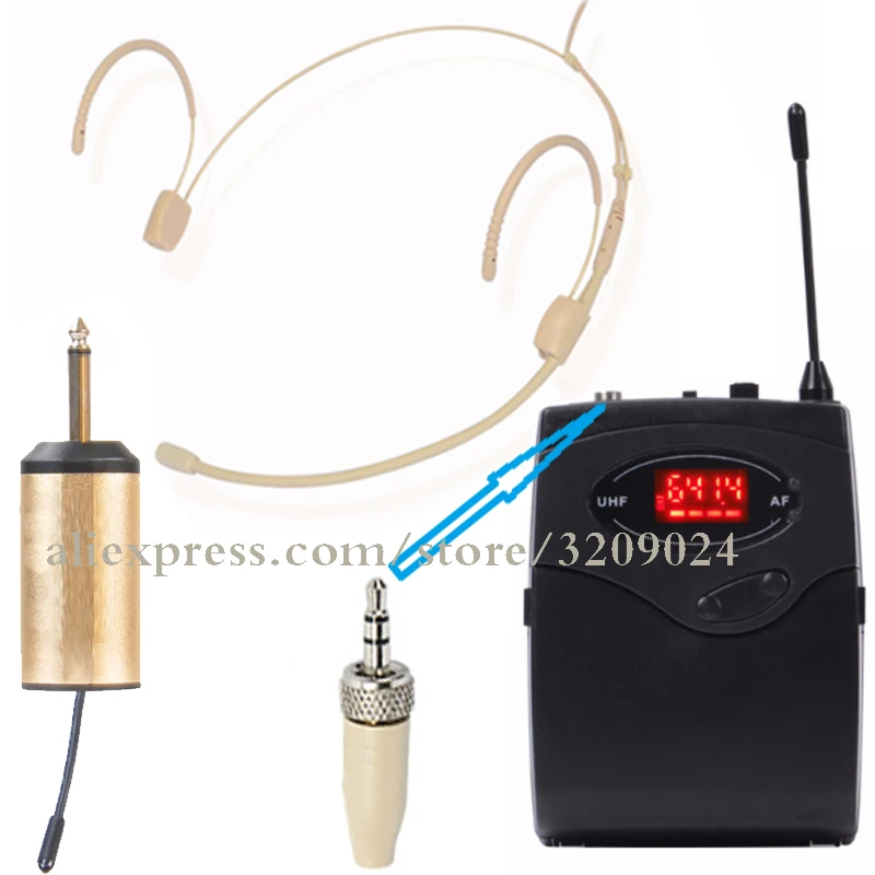 Беспроводная гарнитура микрофон приемник передатчик портативный для Sennheiser EW100