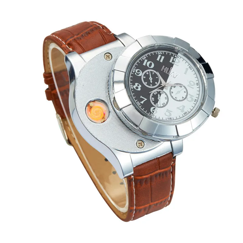 Military Lighter Watch Men Watches Flameless Windproof