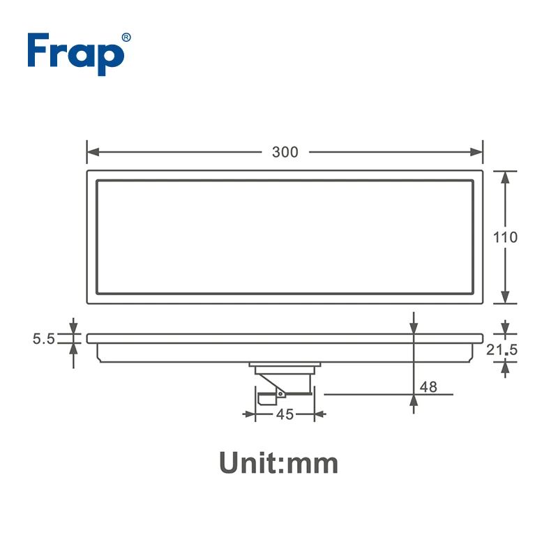 Напольный слив Frap 30*11 см для ванны фильтр кухонной раковины с защитой от запаха