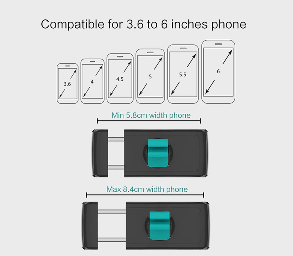 Автомобильный держатель для телефона iPhone X 8 7 6S Samsung Galaxy S9 S8 Xiaomi с креплением на
