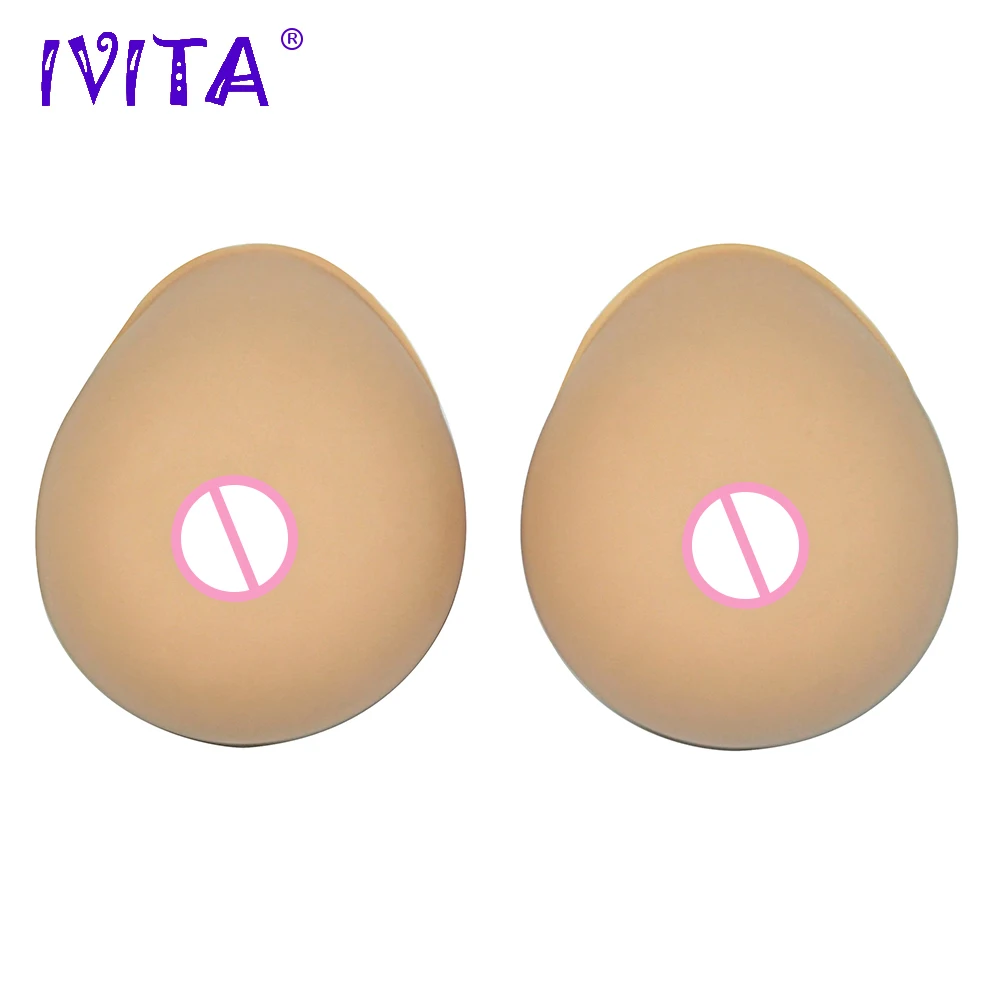 

IVITA 1600g Suntan Realistic Silicone Breast Forms Enhancer Sexy Boobs For Crossdresser Drag Queen Cosplay Shemale Fashion Gift