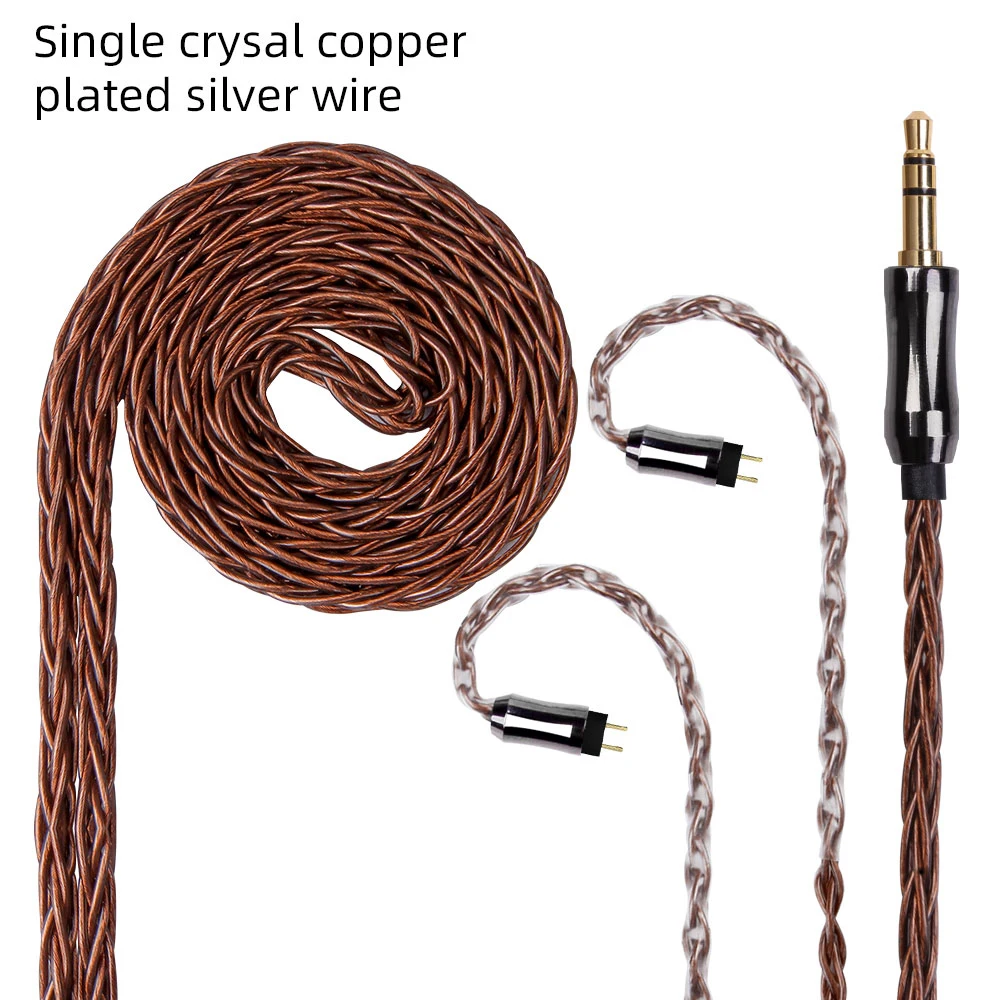 

FDBRO A2DC IE80 IM 8 Core 6N Single Crystal Copper Silver Plated Cable 2.5/3.5/4.4mm Balanced DIY Cable For ls50 ls70 ls200 im50