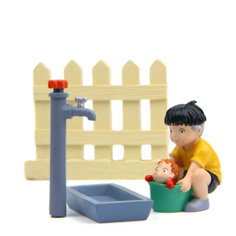 

1pc Creative Hayao Miyazaki Ponyo on The Cliff Mini Ponyo Sousuke Action Figures Toys Collection Model Kids Toy Gift