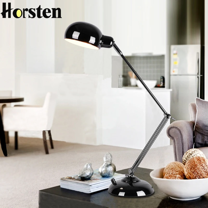 

Horsten American Foldable Table Light Desk Light Long Arm LED Study Lamp Computer Desk Reading Lamp Flexible Office Table Lights